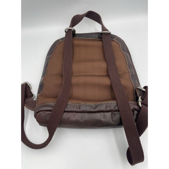 Jack Georges LEATHER BACKPACK "Voyager" DISTRESSED BROWN Unisex CONVERTIBLE BAG - Picture 7 of 16